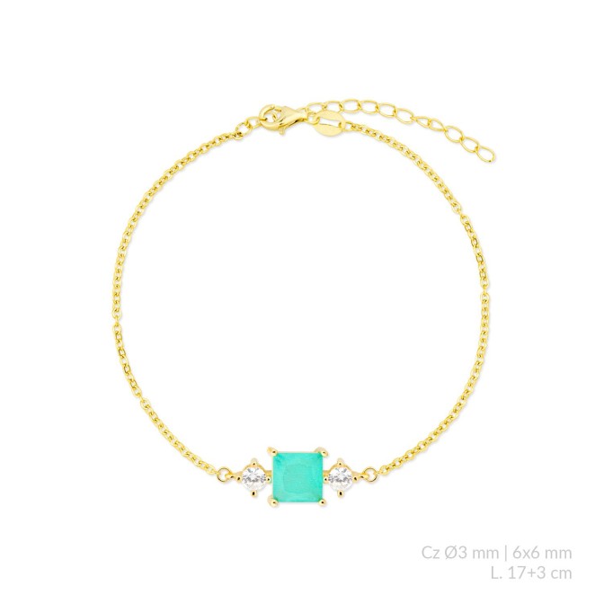 Pulsera de Plata de Ley con circonitas