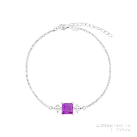 Pulsera de Plata de Ley con circonitas