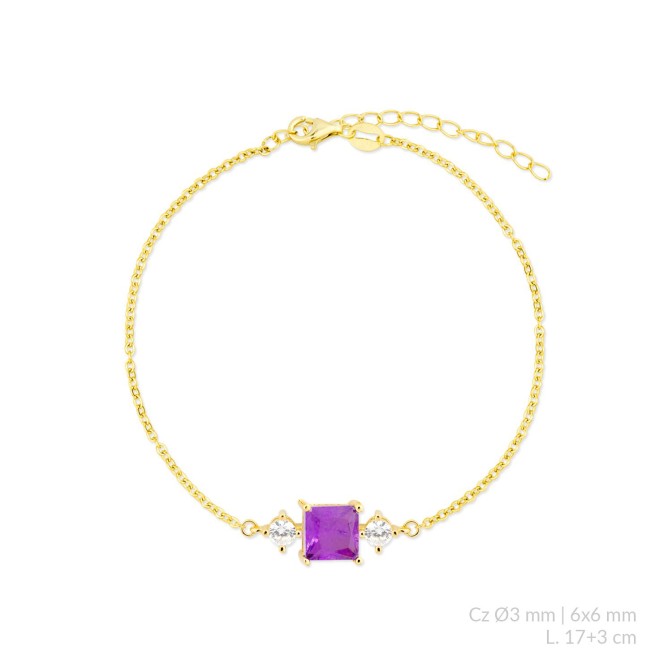 Pulsera de Plata de Ley con circonitas