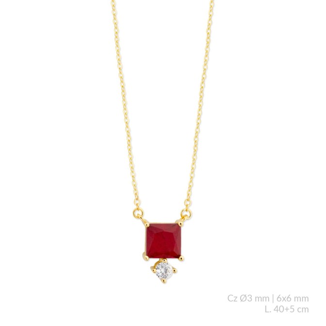 Gargantilla de Plata de Ley con circonitas