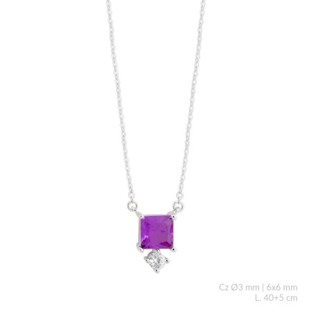 Gargantilla de Plata de Ley con circonitas