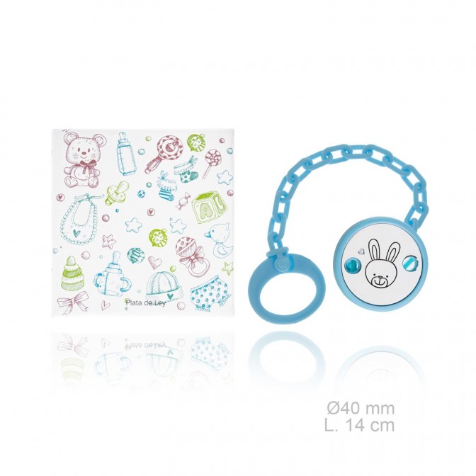 Chupetero de Plata de Ley con pinza de resina