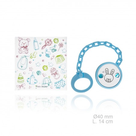 Chupetero de Plata de Ley con pinza de resina