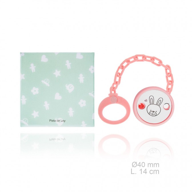 Chupetero de Plata de Ley con pinza de resina