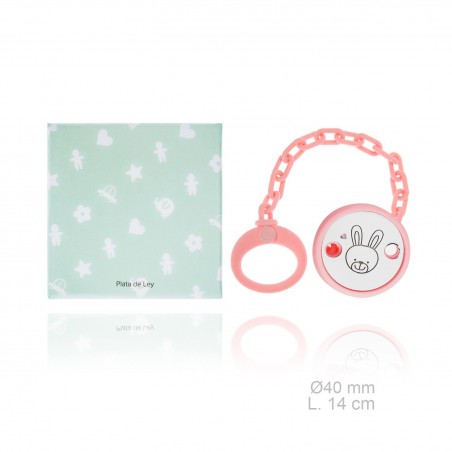 Chupetero de Plata de Ley con pinza de resina