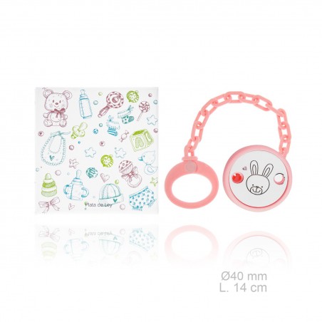 Chupetero de Plata de Ley con pinza de resina