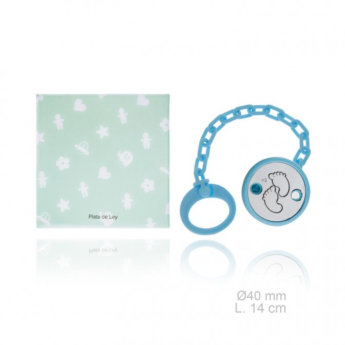 Chupetero de Plata de Ley con pinza de resina