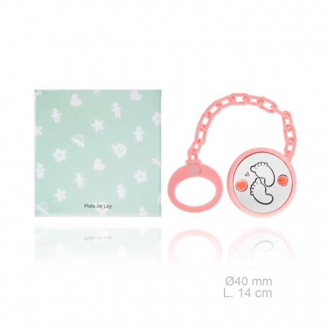 Chupetero de Plata de Ley con pinza de resina