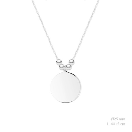 Gargantilla para grabar de Plata de Ley | Ø25 mm