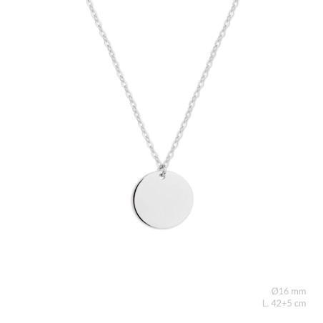 Gargantilla para grabar de Plata de Ley | Ø16 mm