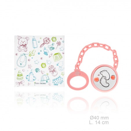 Chupetero de Plata de Ley con pinza de resina