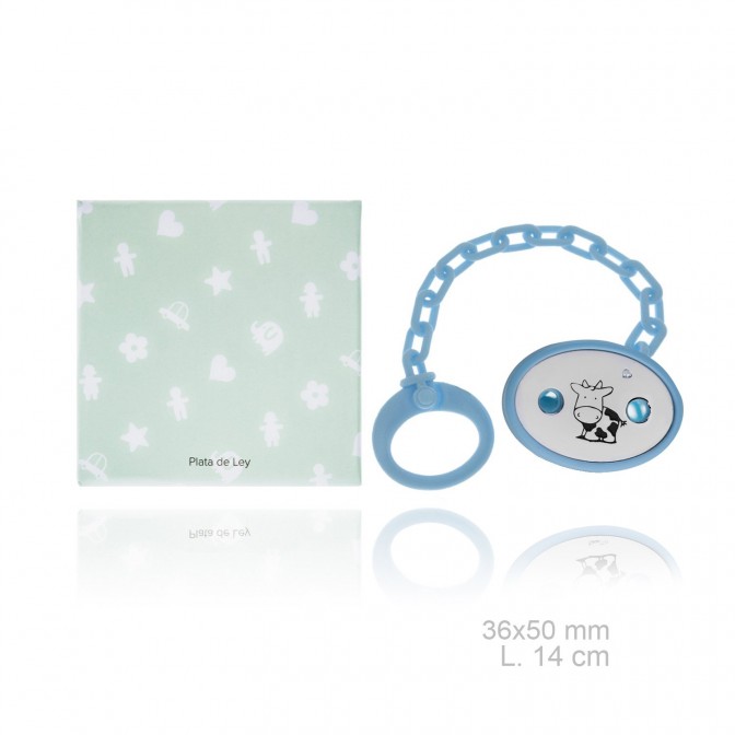 Chupetero de Plata de Ley con pinza de resina