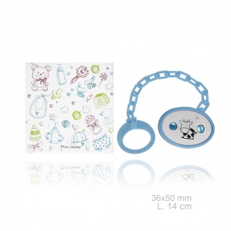 Chupetero de Plata de Ley con pinza de resina