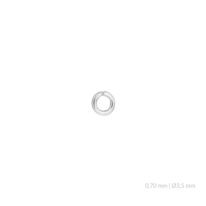 Asa de Plata de Ley abierta de Ø3,5 mm y 0,70 mm de grosor
