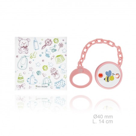 Chupetero de Plata de Ley con pinza de resina