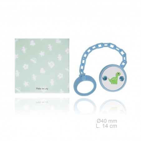 Chupetero de Plata de Ley con pinza de resina