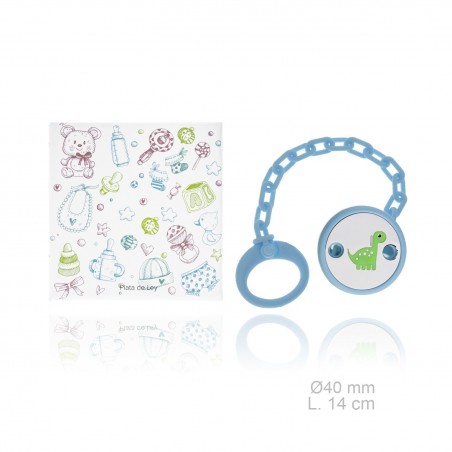 Chupetero de Plata de Ley con pinza de resina