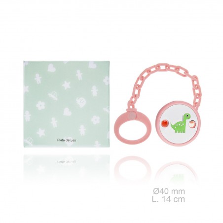 Chupetero de Plata de Ley con pinza de resina