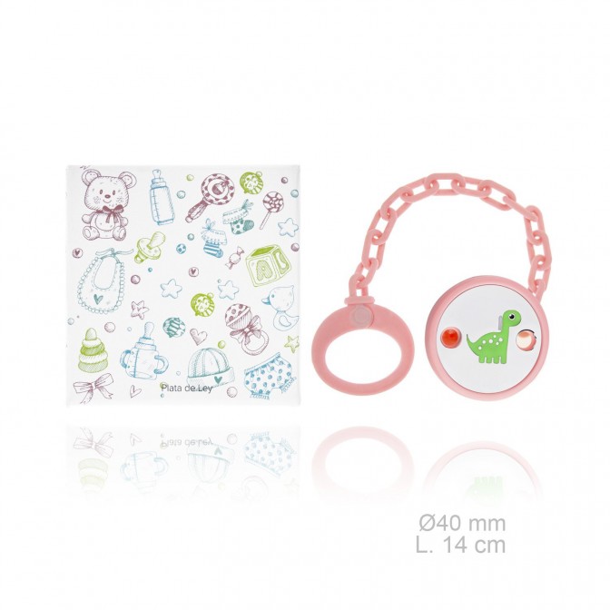 Chupetero de Plata de Ley con pinza de resina