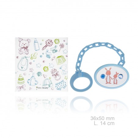 Chupetero de Plata de Ley con pinza de resina