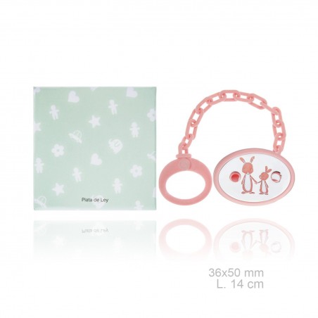 Chupetero de Plata de Ley con pinza de resina