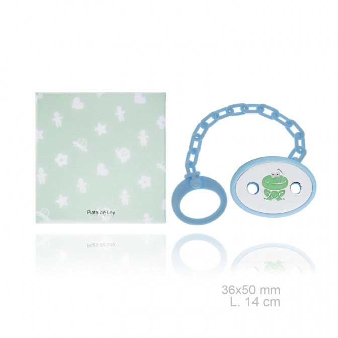 Chupetero de Plata de Ley con pinza de resina