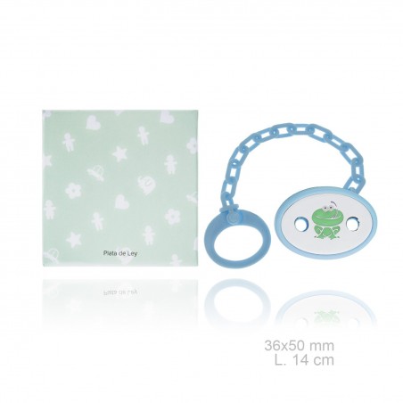 Chupetero de Plata de Ley con pinza de resina