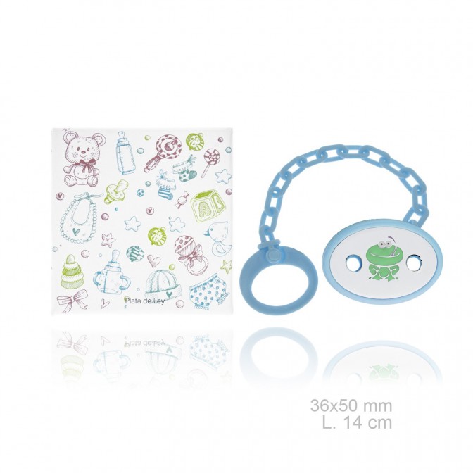 Chupetero de Plata de Ley con pinza de resina