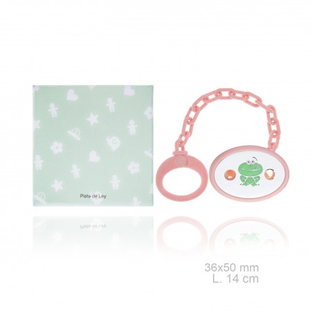 Chupetero de Plata de Ley con pinza de resina