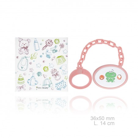 Chupetero de Plata de Ley con pinza de resina