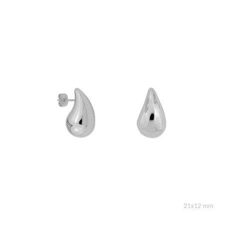 Pendientes de Acero | 21x12 mm