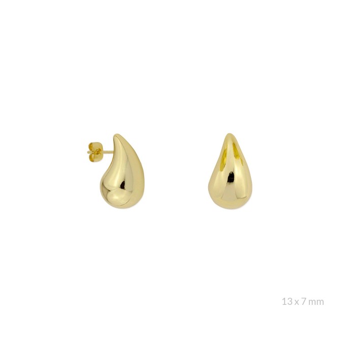 Pendientes de Plata de Ley | 13x7 mm