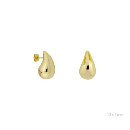 Pendientes de Plata de Ley | 13x7 mm