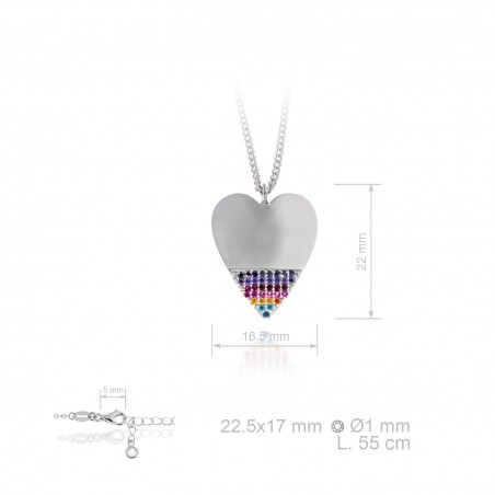 Gargantilla de Plata de Ley y circonitas