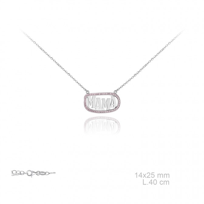 Gargantilla de Plata de Ley y circonitas