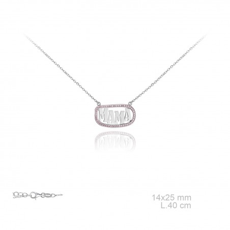 Gargantilla de Plata de Ley y circonitas