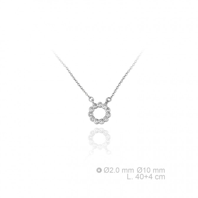 Gargantilla de Plata de Ley y circonitas