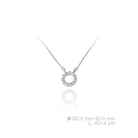 Gargantilla de Plata de Ley y circonitas