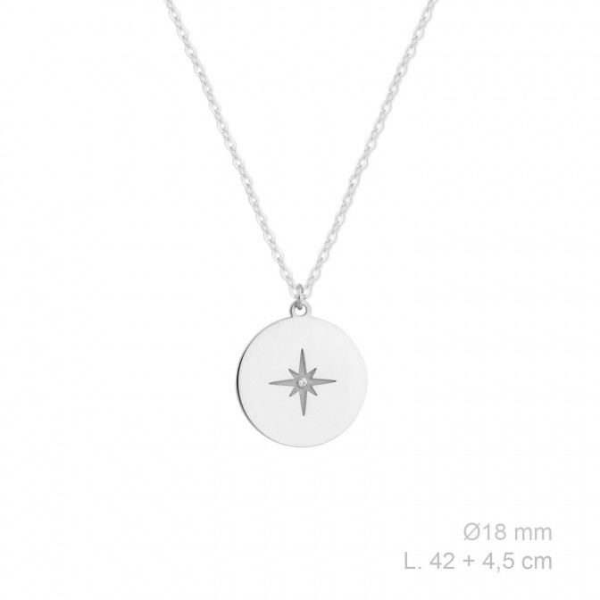 Gargantilla de Plata de Ley y circonitas