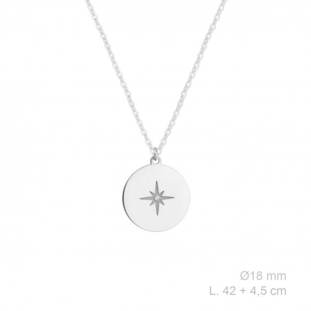 Gargantilla de Plata de Ley y circonitas