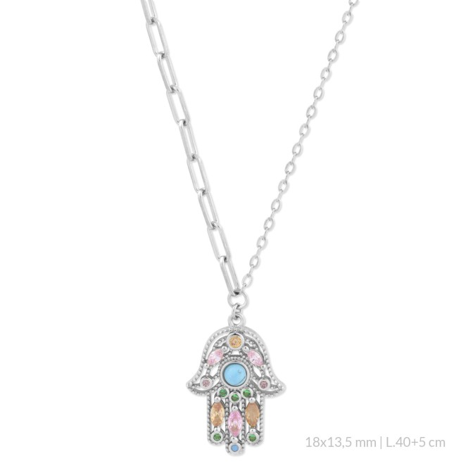 Gargantilla de Plata de Ley con circonitas