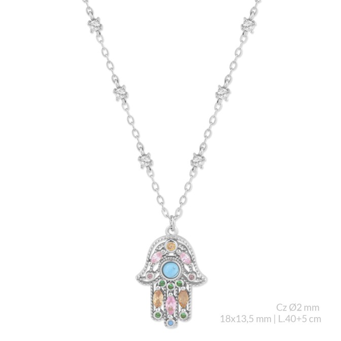 Gargantilla de Plata de Ley con circonitas