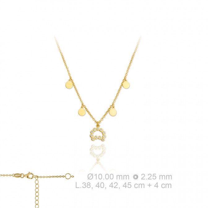 Gargantilla de Plata de Ley y circonitas