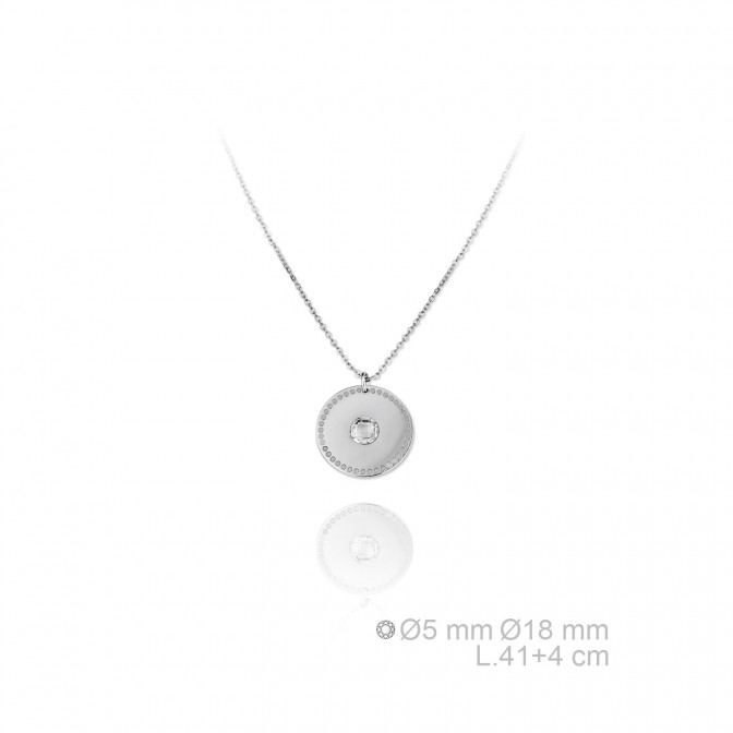 Gargantilla de Plata de Ley y circonitas