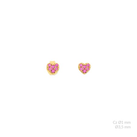 Pendientes de Plata de Ley con circonitas