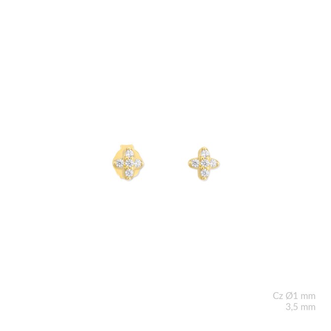 Pendientes de Plata de Ley con circonitas