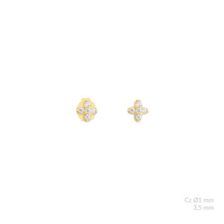 Pendientes de Plata de Ley con circonitas