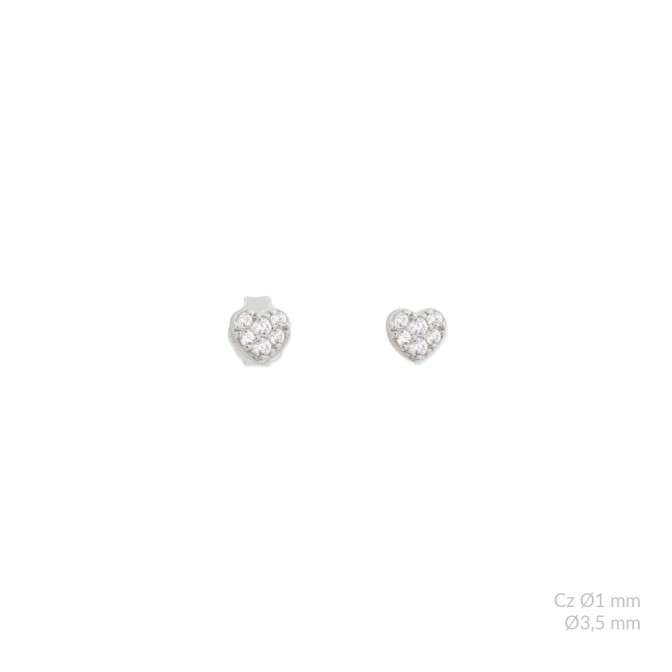 Pendientes de Plata de Ley con circonitas