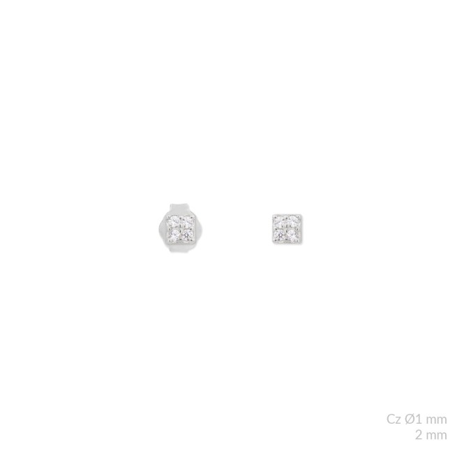 Pendientes de Plata de Ley con circonitas