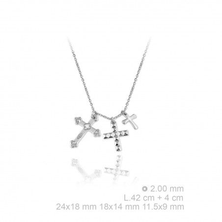 Gargantilla de Plata de Ley y circonitas